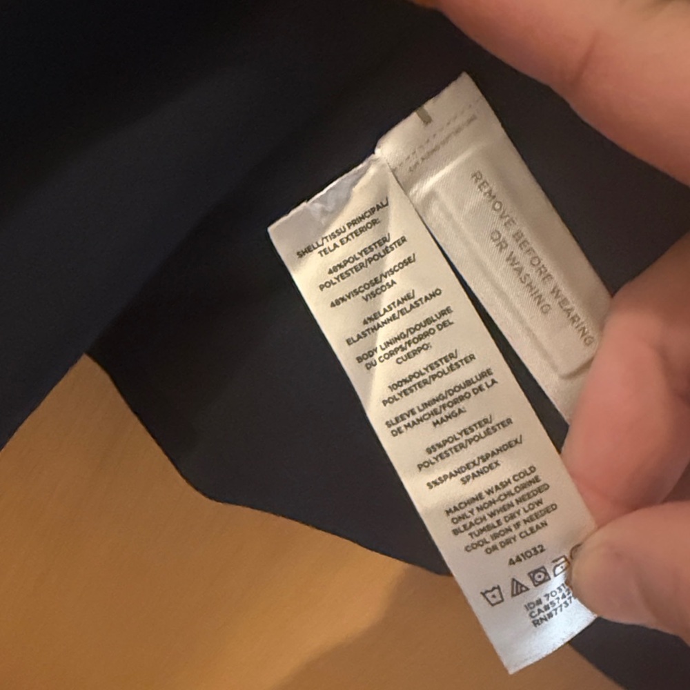 Ann Taylor Women’s One Button Blazer Suit Jacket Office New Black Size 6 - Picture 5 of 6